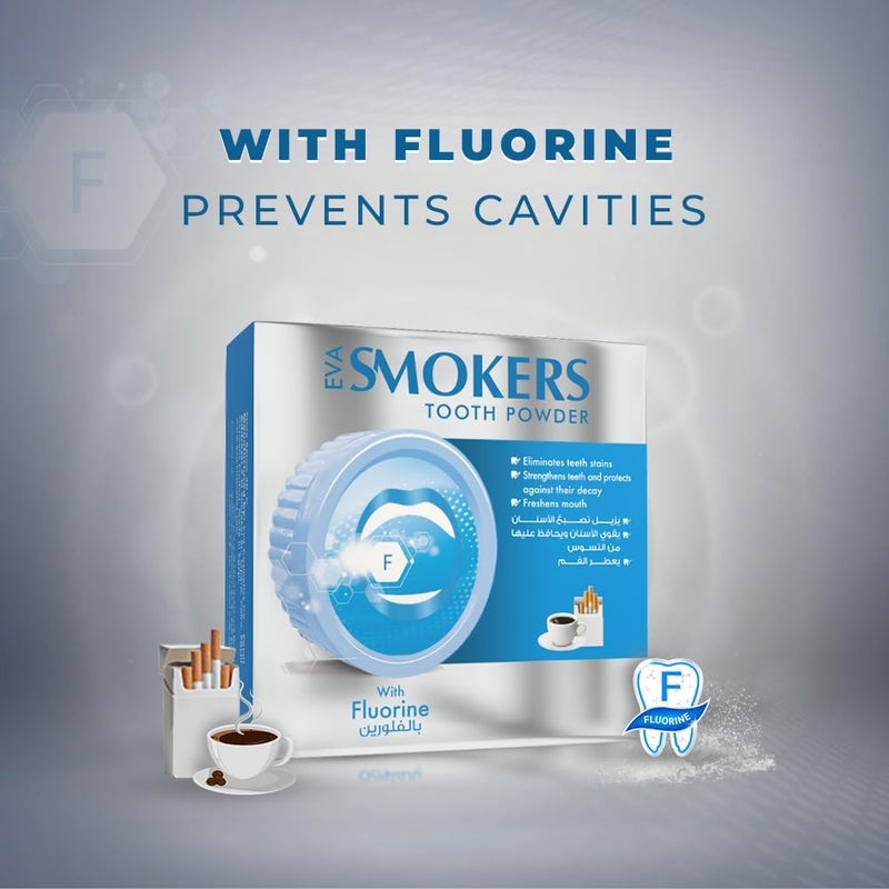 Eva Smokers Cleansing Tooth Powder With Fluorine 40 Gm - Image 4